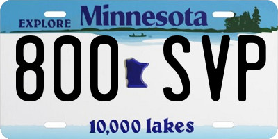 MN license plate 800SVP