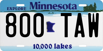 MN license plate 800TAW