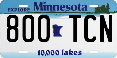 MN license plate 800TCN