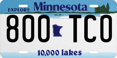MN license plate 800TCO