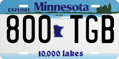 MN license plate 800TGB