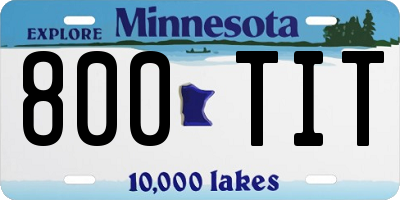 MN license plate 800TIT