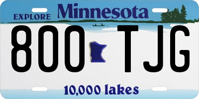 MN license plate 800TJG