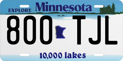 MN license plate 800TJL