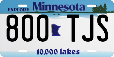 MN license plate 800TJS