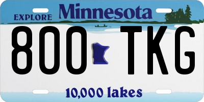 MN license plate 800TKG
