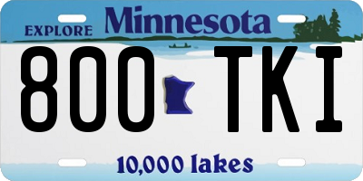 MN license plate 800TKI