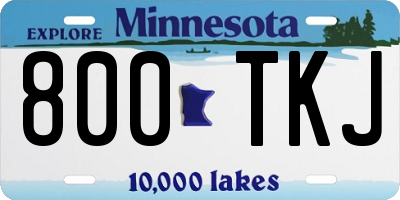 MN license plate 800TKJ