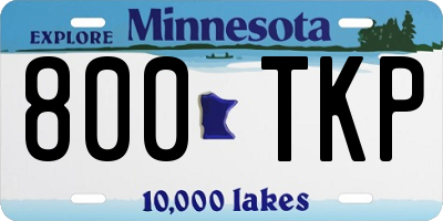 MN license plate 800TKP