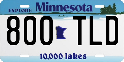 MN license plate 800TLD