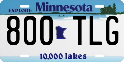 MN license plate 800TLG