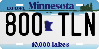 MN license plate 800TLN