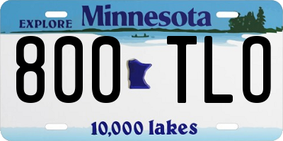 MN license plate 800TLO