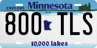 MN license plate 800TLS