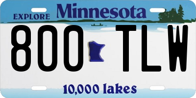 MN license plate 800TLW
