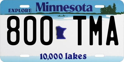 MN license plate 800TMA