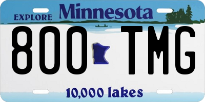 MN license plate 800TMG