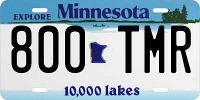 MN license plate 800TMR