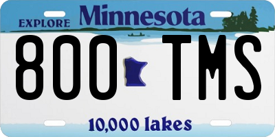 MN license plate 800TMS