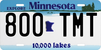 MN license plate 800TMT