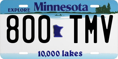 MN license plate 800TMV