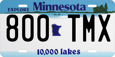 MN license plate 800TMX