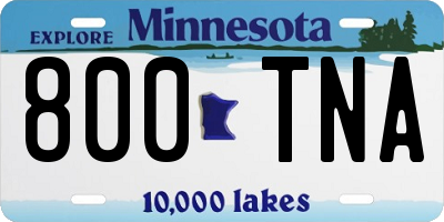 MN license plate 800TNA
