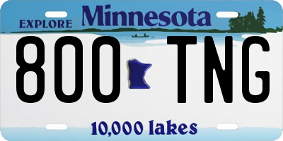 MN license plate 800TNG