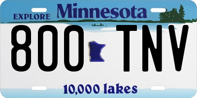 MN license plate 800TNV