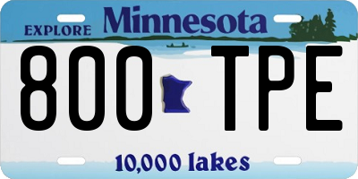 MN license plate 800TPE
