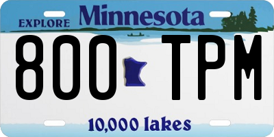 MN license plate 800TPM