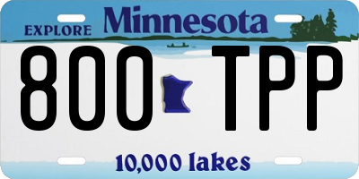 MN license plate 800TPP