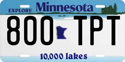 MN license plate 800TPT