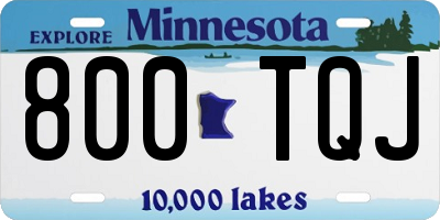 MN license plate 800TQJ
