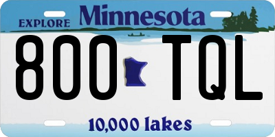 MN license plate 800TQL