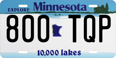 MN license plate 800TQP