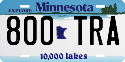 MN license plate 800TRA