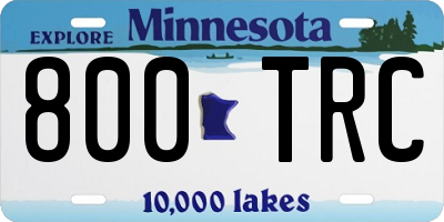 MN license plate 800TRC