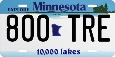 MN license plate 800TRE