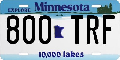 MN license plate 800TRF