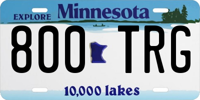 MN license plate 800TRG