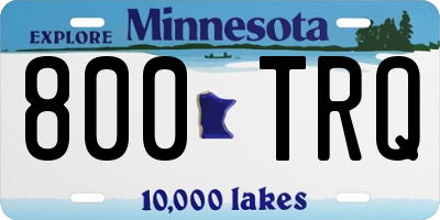 MN license plate 800TRQ