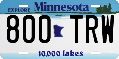 MN license plate 800TRW
