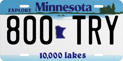 MN license plate 800TRY