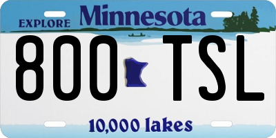 MN license plate 800TSL