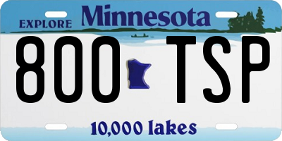 MN license plate 800TSP