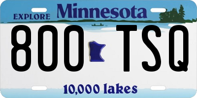 MN license plate 800TSQ