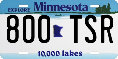 MN license plate 800TSR