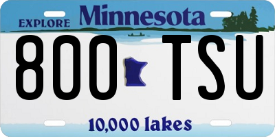MN license plate 800TSU