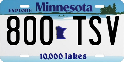 MN license plate 800TSV